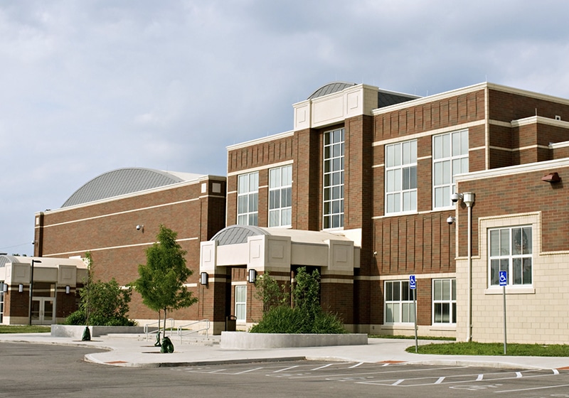 brown brick school