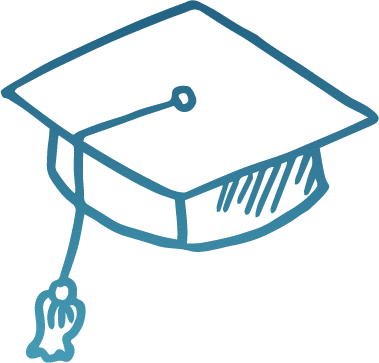 graduation hat doodle